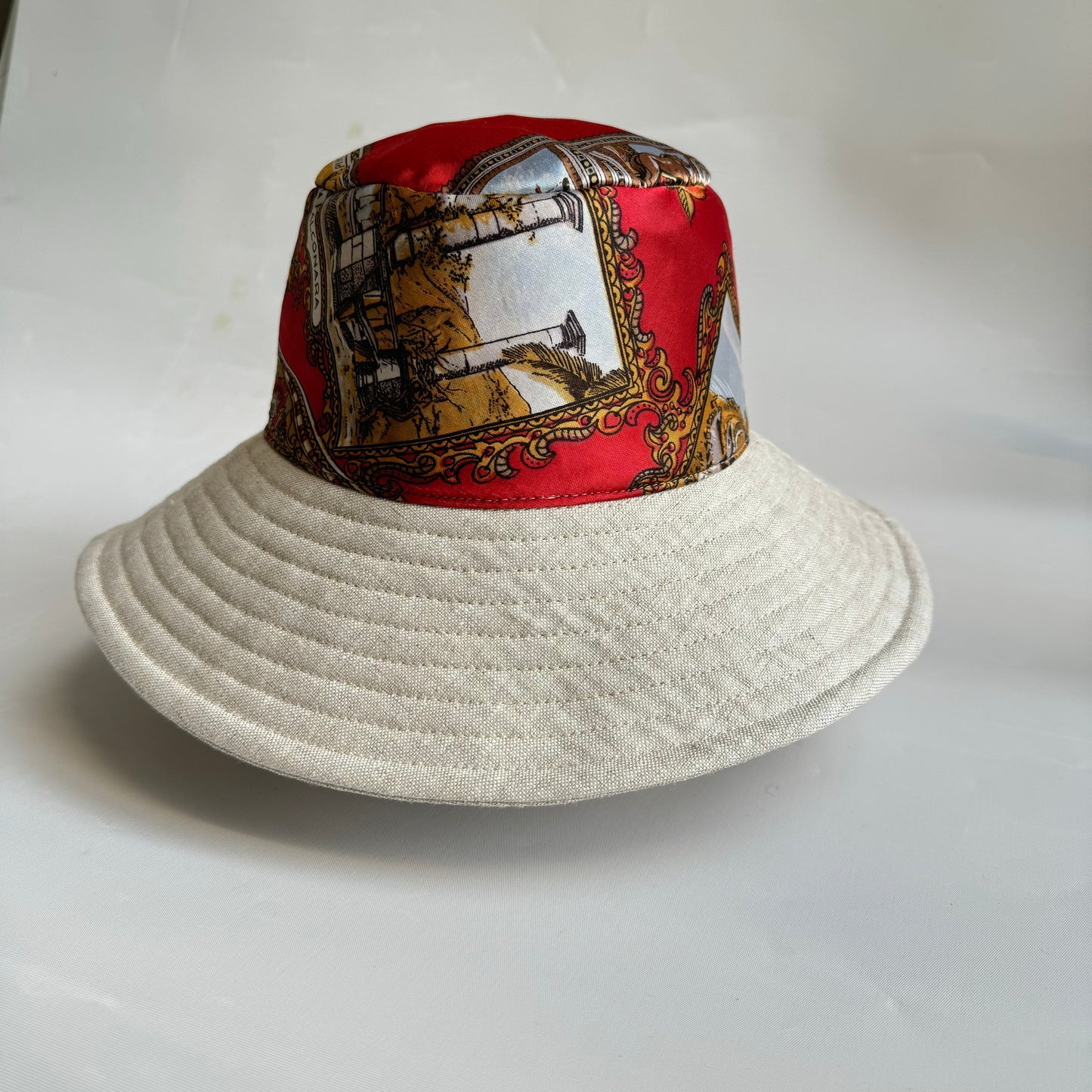Scarf/ Linen Bucket Hat - Destinations