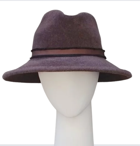 Wide brim homburg hat sales