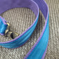 Lilac + turquoise bag strap
