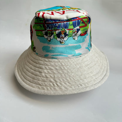 Scarf/ Linen Bucket : Destinations