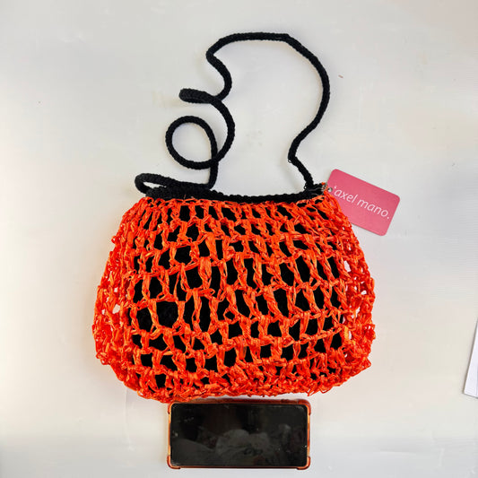 Orange Crochet bag