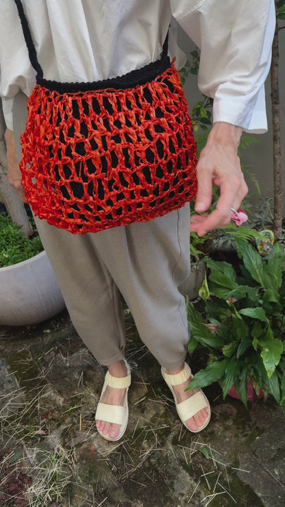 Orange Crochet bag